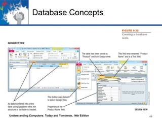 Database Concepts

Understanding Computers: Today and Tomorrow, 14th Edition

44

 