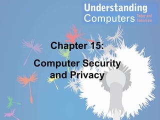 Chapter 15:

Computer Security
and Privacy

 