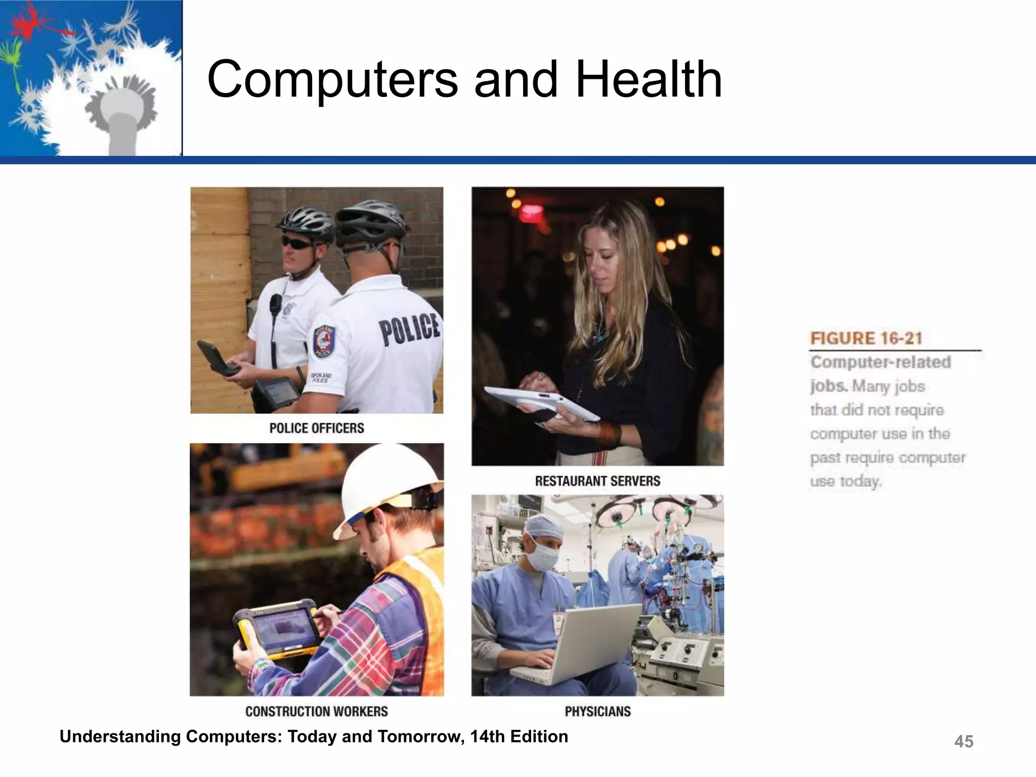 Computers and Health

Understanding Computers: Today and Tomorrow, 14th Edition

45

 