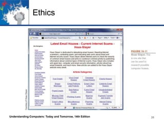 Ethics

Understanding Computers: Today and Tomorrow, 14th Edition

26

 
