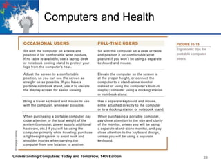 Computers and Health

Understanding Computers: Today and Tomorrow, 14th Edition

39

 