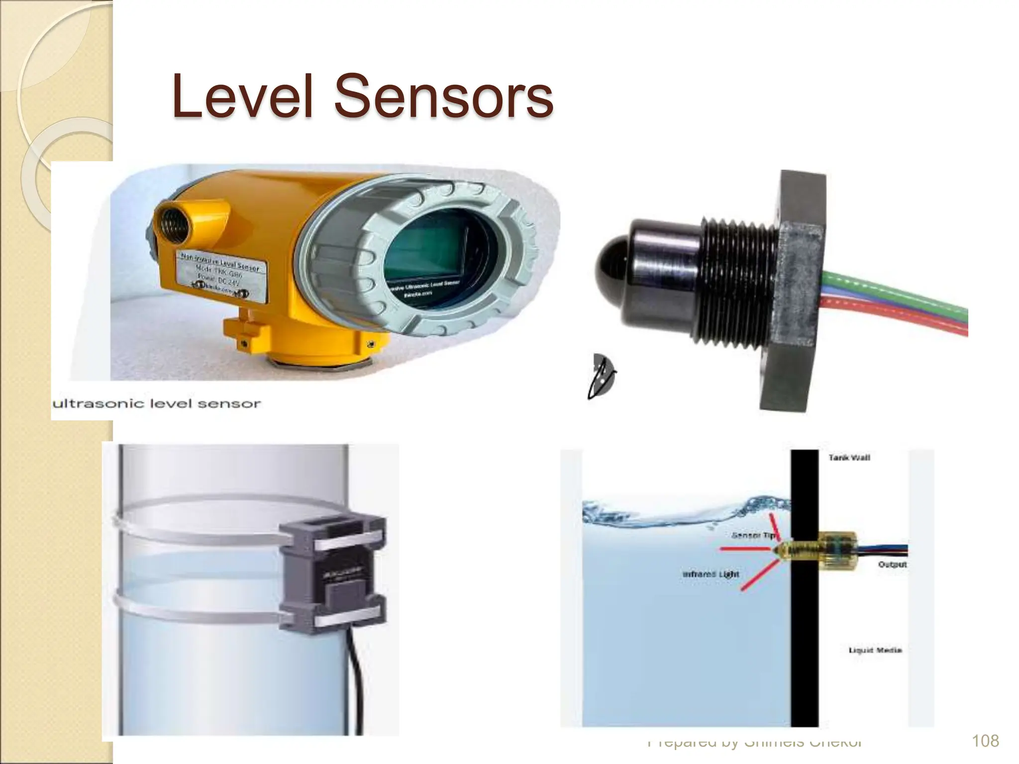 Level Sensors
Prepared by Shimels Chekol 108
 