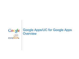 Google Apps/UC for Google Apps
Overview
 