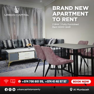 Fully furnished apartment to rent|Urbancapital Realestate