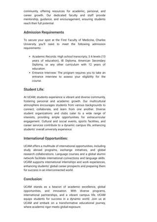 UCAM Catholic University of Murcia: Shaping Future Leaders | PDF