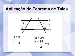 Aplicação do Teorema de Tales
 