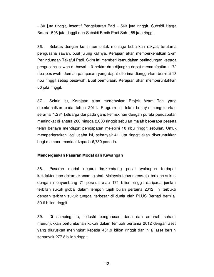Ucapan Bajet Tahun 2013