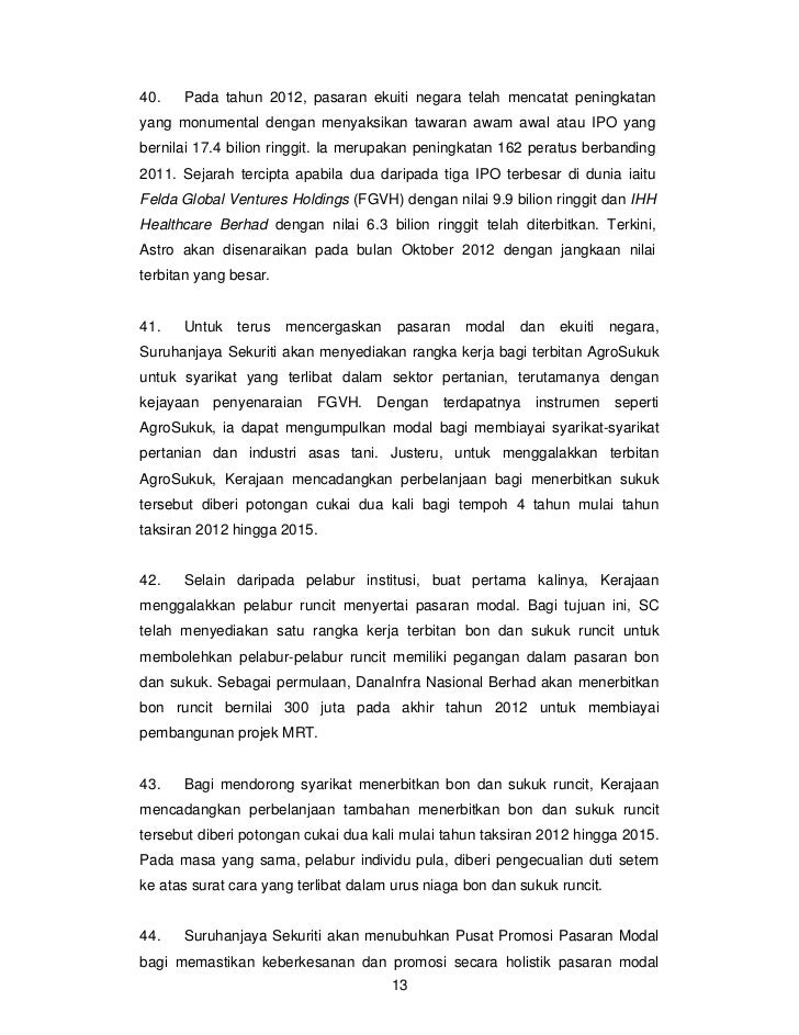 Ucapan Bajet Tahun 2013