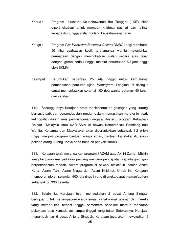 Ucapan Bajet Tahun 2013