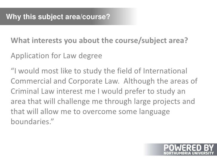 Why study law personal statement