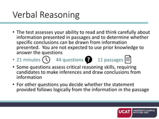 Ucat Format UCAT introduction - Parts and formats | PPTX