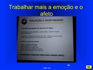 Trabalhar mais a emoção e o
afeto

60
© AMK 2002"

60!

 