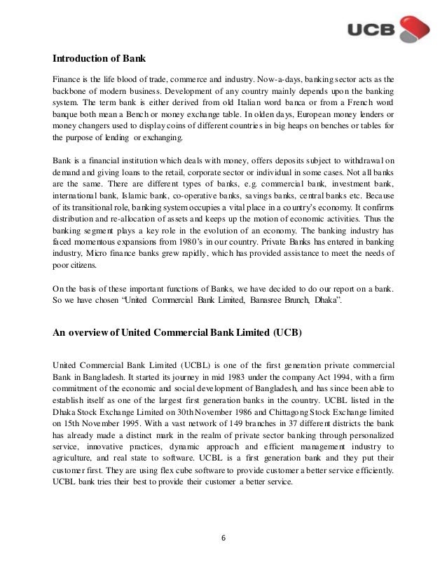 planing and organizing of ucb uc b6 form