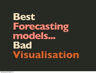 Best
                   Forecasting
                   models...
                   Bad
                   Visualisation
W...