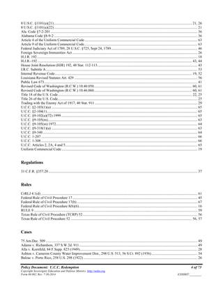 Policy Document: U.C.C. Redemption, Form #08.002