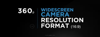 © U C C S U M M I T 2 0 1 9
RESOLUTION
360p
FORMAT (16:9)
CAMERA
WIDESCREEN
 