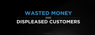 © U C C S U M M I T 2 0 1 9
WASTED MONEY
AND
DISPLEASED CUSTOMERS
 