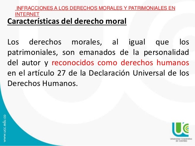 derechos morales y patrimoniales