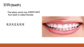 uccharana sthana of letters in mouth of human | PPTX