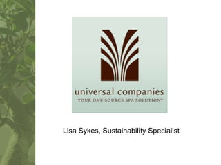 Lisa Sykes, Sustainability Specialist  