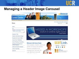 Managing a Header Image Carousel
 
