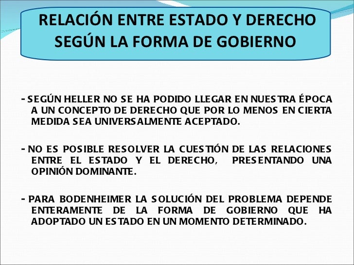 ESTADO Y DERECHO