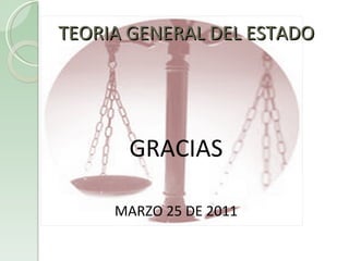 TEORIA GENERAL DEL ESTADO GRACIAS MARZO 25 DE 2011 