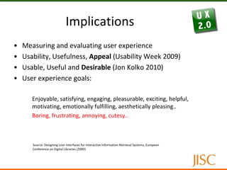 Usability, Usefulness, Appeal (Usability Week 2009)