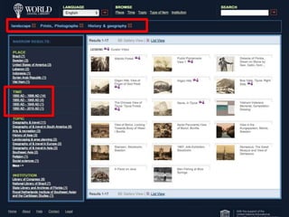Review a list of categories on a custom map (left of UI)