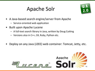 Facet Analysis & DesignSome sites require research efforts to derive terms (metadata not readily available)Standard user/content research methods: interviews, taxonomies and controlled vocabularies, content analysis, card sortingTypes of facet:Hierarchy: continent & country, subject headingsList: authorsBinary: female|male; colour|black & whiteRange: date (last 10 years), price ($1-$10), rating (1 to 5) 