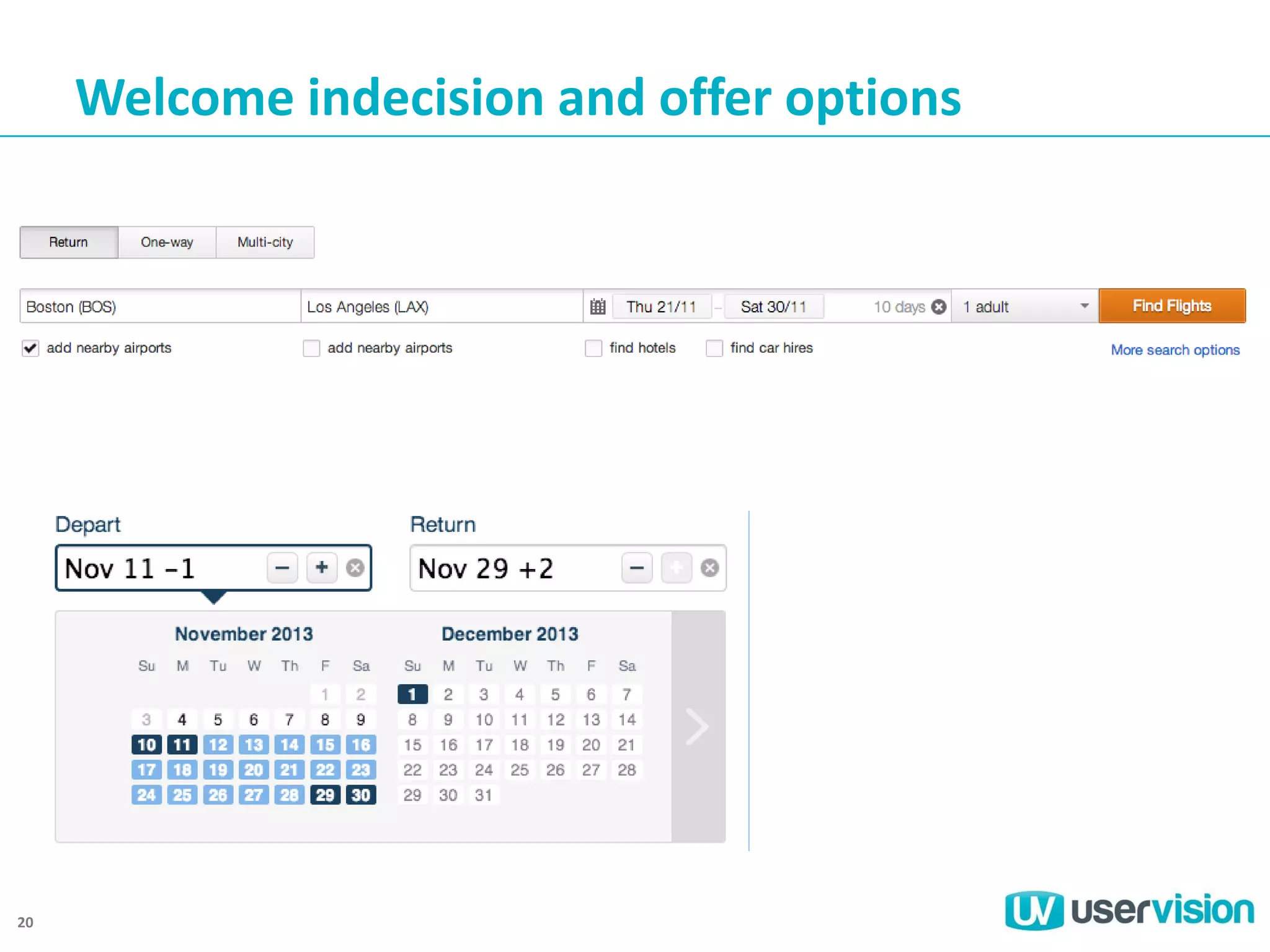 Welcome indecision and offer options

20

 