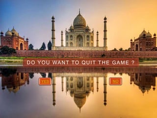 D O Y O U WA N T T O Q U I T T H E G A M E ?

YES

NO

 