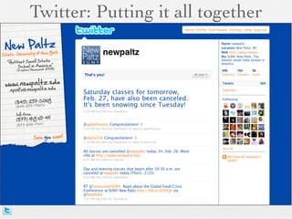 Twitter: Putting it all together
 