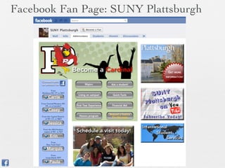 Facebook Fan Page: SUNY Plattsburgh
 