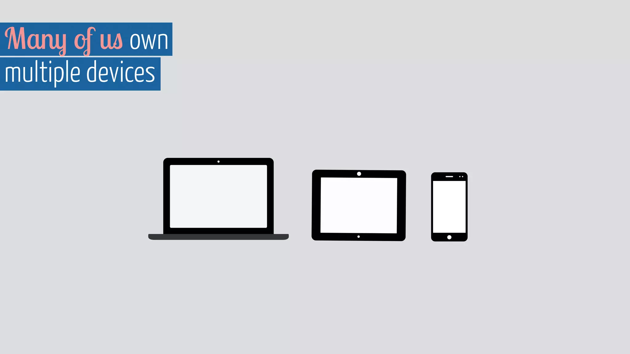 Many of us own 
multiple devices 
 