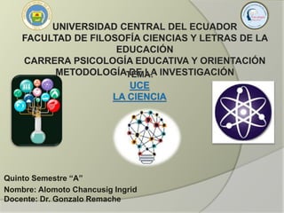 Quinto Semestre “A”
Nombre: Alomoto Chancusig Ingrid
Docente: Dr. Gonzalo Remache
 