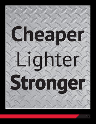 Cheaper
Lighter
Stronger
12
 