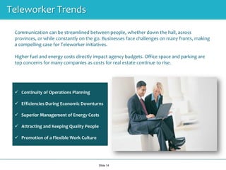 Supply ChainSlide 10Challenges:• Finding team members , suppliers and partners quickly• Locating critical information and resources• Visibility, agility and accuracy• Poor communication of fluctuations or disruption to stakeholders Businesses are increasingly looking outside their walls, and often outside the country, to lower their production, service and operations costs. The need for real-time visibility, agility and accuracy for everyone at every step of the supply chain is of paramount importance for dealing with fluctuations in demand, disruption in the supply chain, and the expectation of keeping customers well-informed. Benefits:• The Microsoft unified communications platform gives businesses real-time insight across the supply chain, and enables them to bring SME’s, staff, Suppliers and partners together, regardless of their location, so critical decisions can be made the moment they are needed. • If departments or staff wish to collaborate with their colleagues using videoconferencing technology, Live Meeting and RoundTable provides meeting participants, including those in remote locations, with a panoramic view of everyone in the conference room and a close-up view of individual participants, triggered by the voice of the active speaker. • Office Communications Server 2007 is designed as a “presence engine” behind Microsoft Office system applications, servers and services. This design enables the viewing of presence information directly from Office system. For example, when staff receive an e-mail message in Outlook, they can see instantly whether the sender is online and available and, if so, initiate an instant message with the sender from within the e-mail message. Results:• Increases  visibility, accountability and builds high-value predictable relationships with suppliers • Minimize bottlenecks and delays with increased efficiencies from RFP through delivery and billing stages