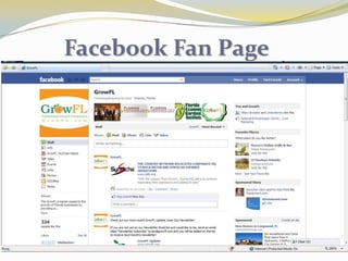 Use Facebook to share blog, posts, and business updates with other Facebook users