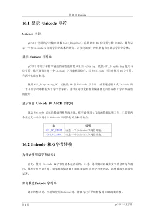 16   Unicode


16.1               Unicode

Unicode

     µ




         Unicode

     µ




             Unicode    ASCII




16.2 Unicode




            Unicode




 2                                             µ
 