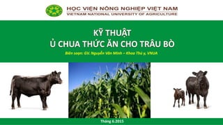 Biên soạn: GV. Nguyễn Văn Minh – Khoa Thú y, VNUA
Tháng 6.2015
 