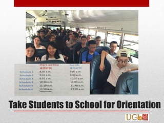 Take Students to School for Orientation
 