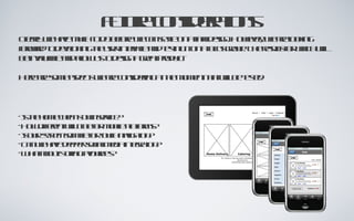 Future considerations Is the home chef its own service? How different will it be for mobile platforms? Is our  system suitable for touch navigation? Can we have deeper social media integration? What about storing favourites? Clearly we have much to do before we can settle on a final design. However, we are looking forward to developing the user interface and testing it on a focus group. The results for which will be invaluable and allow us to design a great product.  Here are some aspects we are considering at the moment that will be tested: 
