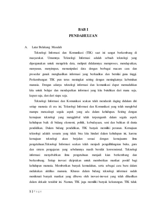 Contoh Makalah Tik