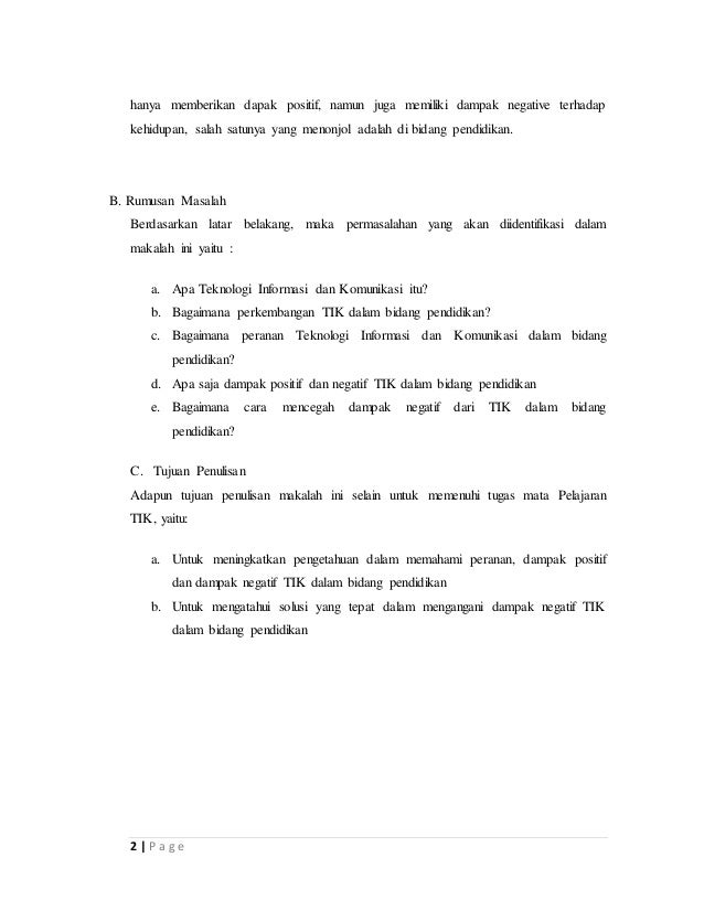Contoh Makalah Tentang Dampak Internet - Literasi Sekolah