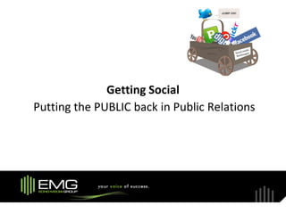 Getting Social
Putting the PUBLIC back in Public Relations
 