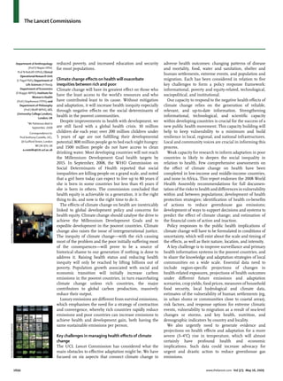 Managing the Health Effects of Global Warming | PDF