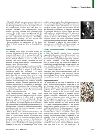 Managing the Health Effects of Global Warming | PDF