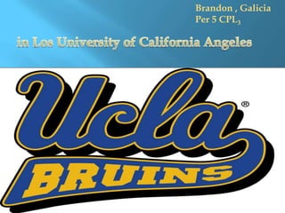 Brandon , Galicia Per 5 CPL3 in Los University of California Angeles  