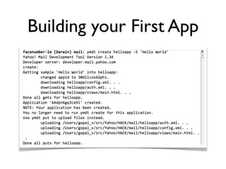 Building your First App
 